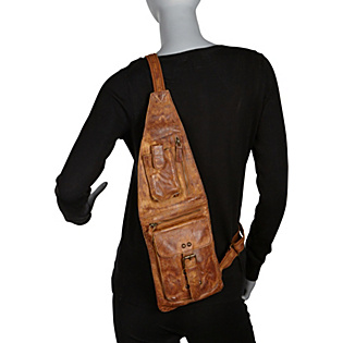 Raiders Rustic Rugged Leather Crossbody Bag