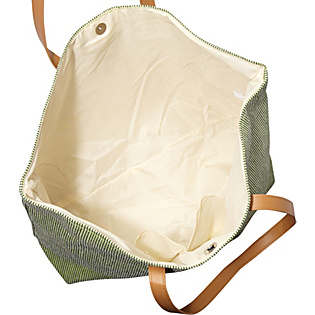 Striped Metallic Paper Straw Value Beach Tote