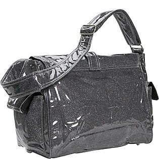 Crystals Laminated Buckle Bag