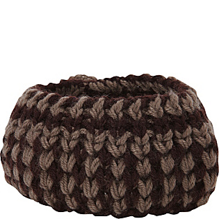 Two-Tone Flower Knit Head Wrap