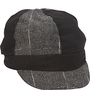 Herringbone Tweed Newsboy Cap
